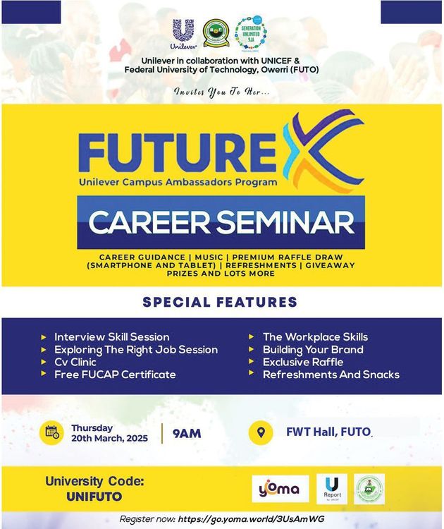 Future Unilever Campus Ambassador Program (FUCAP) – A Transformational Career Seminar at FUTO