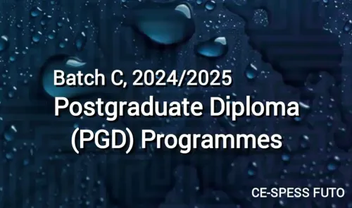 FUTO CE-sPESS opens Applications for PGD Programmes (Batch C, 2024/2025)