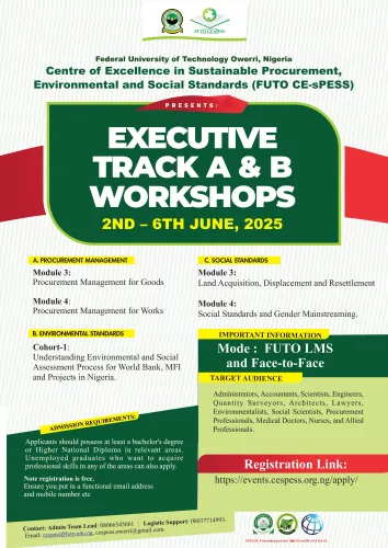FUTO CE-sPESS to Host Executive Track A & B Workshops in June 2025